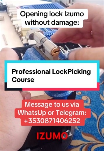 Professional course in opening different types of locks without damage, such as door, padlocks, car, safe, etc. locks. Any questions about course or buying a tools? Message to us via Telegram or WhatsUp by this number 3530871406252 Our website for ordering tools in the bio #recommendations #safecrackers #locksmith #lock #locks #key #pins #howtoopenalock #handcuffs #training #safe #fyp #door #safecracker