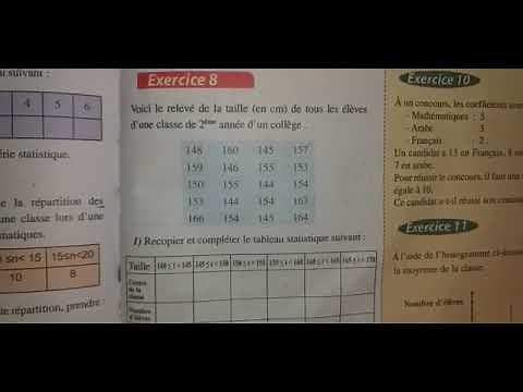 Exercices Statistiques | (MATHS - 2AC)