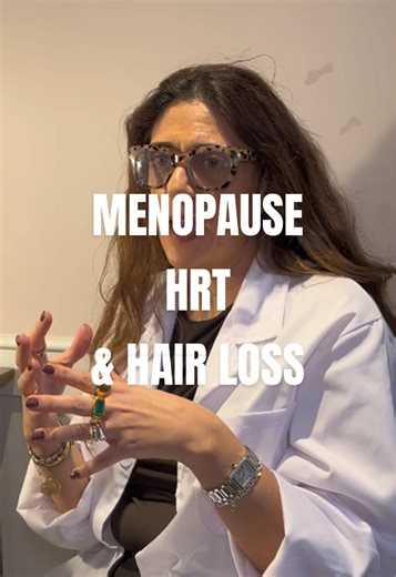 HRT & Hair Loss Hormones take time to stabilise. If you’re experiencing hair shedding, it’s important to monitor your hormone levels by requesting a hormone panel and ferritin test from your GP, as your HRT may need adjusting. In the next video, I’ll explain why ferritin levels are so important for hair health. #hairloss #HRT #menopause #trichologist #telogeneffluvium