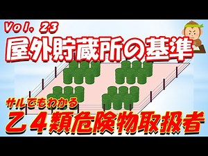 【乙4危険物取扱者】法令23. 屋外貯蔵所の基準