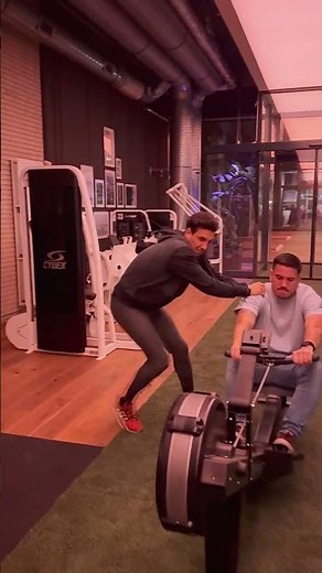 Big row machine fail 🥴 best Mr Sus line wins #workout #fail #gym #mrsus #patrox #comedy