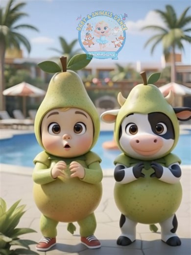 Baby and Cow Dance Animation Video for Kids