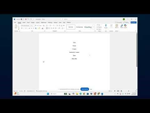 Formatting a paper in APA Style Using Microsoft Word