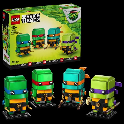 Lego have just announced the teenage mutant ninja turtles brickheadz this set will retail for £34.99 and will release on April 1st. don't forget to hit that follow button if you want to stay updated on the latest Lego news. #lego #legobrickheadz #teenagemutantninjaturtles #afol #fyp