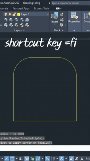 how to use fillet comand in autocad