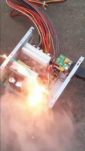 Computer PSU Power Supply Explosion #shorts