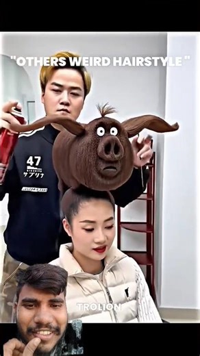 other weird hairstyle #respect #funny #crazy