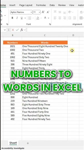 MS Excel - Funclub | Abdul on Instagram: "Convert Numbers to Words in Excel! 🤯 (No Formula Exists?)​ #excel #exceltips #vba #numbertowords #accounting officehacks exceltricks learnexcel invoice automation"