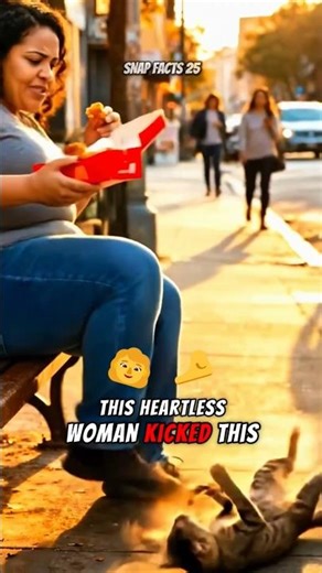 Poor cat was kicked away by cruel women!😥 #cat #dogs #cute #animals #pets #rescue #shorts