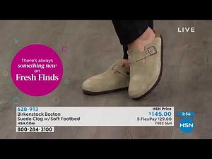 Birkenstock Boston Suede Clog with Soft Footbed