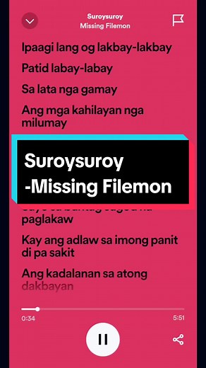 Suroysuroy - Missing Filemon Song Lyrics