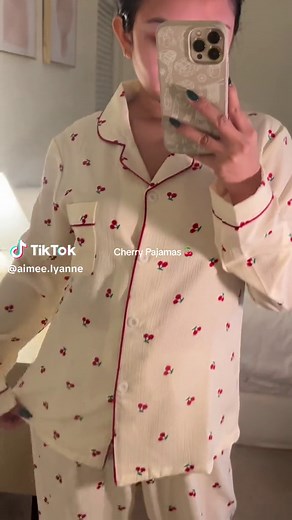 Cute Cherry Pajama Sets for Women | Sleepwear Fashion Trend