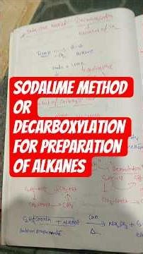 #Organic chemistry #Sodalime method or Decarboxylation for preparation of Alkanes