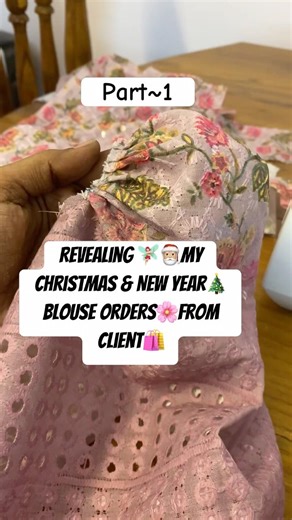 Part-1🛍Revealing my client Blouse orders for christmas🎄🎅🏼#blouse #order #shopping #blousedesign