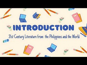 Introduction | 21st Century Literature from the Philippines and the World