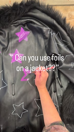 When are these Shiny jacket workshops happening???? Soon I promise …I’m aiming for the new year. Whilst I’ll be teaching you all the fun shiny gilding practices…learning how to transfer your image without needing any fancy tools is what will make it magic …although we have fancy tools as well 😜😜 This was a full length jacket I was going to do for my Halloween outfit fit but I was too slow …so now it’s just getting the shopping in outfit 😜🤣🤣⭐️⭐️#shinyshoes #gilding #craftworkshops | Marcie K