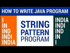 String Pattern Program | Easy Method | ICSE Computer Applications