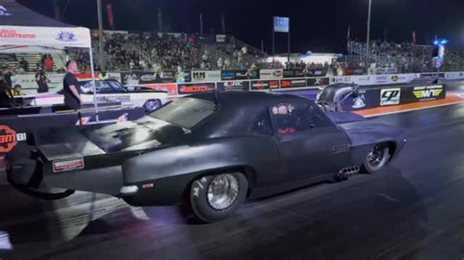 Chassis builder Larry Larson has made his mark in multiple corners of the sport, from drag-and-drive to No Prep Kings. His latest venture into 28×10.5 slick-tire no-time racing, which included a $75,000 win at the King of the South race at Shadyside Dragway in May, continued Saturday night with the $40,000 True 10.5 N/T win over Russell Stone at the Snowbirds. | Drag Illustrated