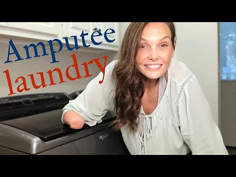 AMPUTEE laundry routine/laundry one handed*