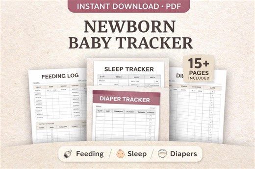 Newborn Log Printable PDF, Baby Tracker Planner, Feeding Sleep Diaper Log, New Mom Planner, Infant Daily Care Sheet, Baby Schedule - Etsy