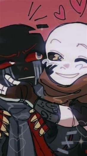 Ink x error is adorable 😭❤❤❤#inksans #errorsans #undertale #sansmeme