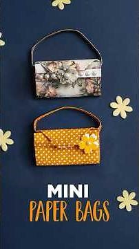 Mini Paper Bag DIY | Easy Paper Craft | Handmade Miniature Bag #Shorts #DIYCrafts #PaperBag