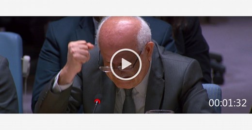 巴勒斯坦代表说到加沙儿童时悲愤捶桌，泪洒安理会现场_腾讯新闻