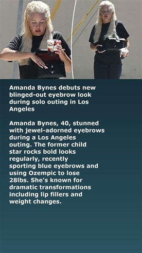 Amanda Bynes debuts new blinged-out eyebrow look during solo outing in Los Angeles