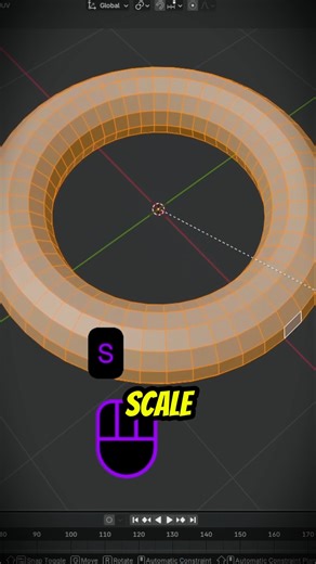 Cara nge scale di Blender #blender #tutorial #3d #gamedev #art
