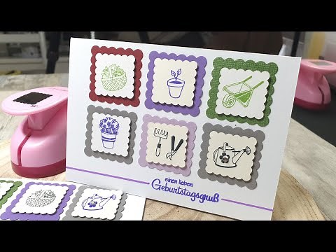 DIY Geburtstagskarte zum Thema GARTEN einfach selber basteln (Anleitung / Tutorial)