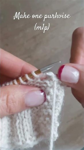 Make 1 purlwise (m1p) #knit #knitting #knittingtips