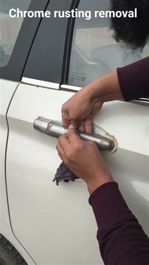 how to remove chrome rusting #automobile #tips #tricks