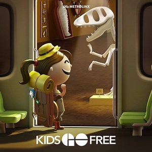 🦖🏺 So many adventures to be had! Kids 12 & under ride GO for free AND you can get 20% off at the ROM with PRESTO Perks. 🏺🦖 | GO Transit