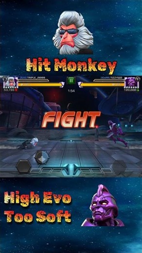 Hit Monkey vs High Evolution! Too Good! #mcoc
