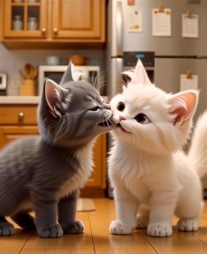 Two smart kittens team up to solve hunger the cutest way possible. #catlovers