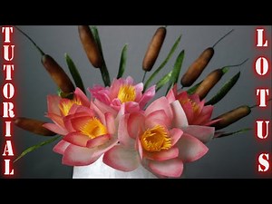 How To Make Wafer Paper Lotus Flowers. Water Lily Easy Tutorial. DIY. Wafer Paper Flowers.