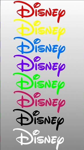 Colorful Disney logos compilation