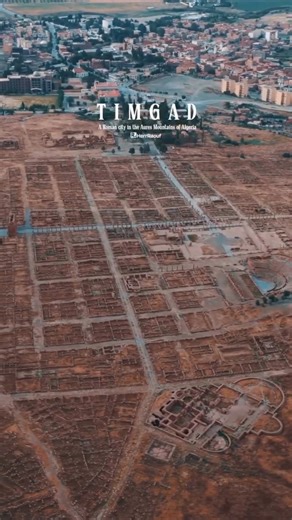 Timgad ( known as Marciana Traiana Thamugadi) was a Roman city in the Aurès Mountains of Algeria. It was founded by the Roman Emperor Trajan around 100 CE. Located in modern-day Algeria, about 35 kilometers (22 mi) east of the city of Batna, the ruins are noteworthy for representing one of the best extant examples of the grid plan as used in Roman town planning. 🎥 : @herr.raouf | Ancient Civilizations