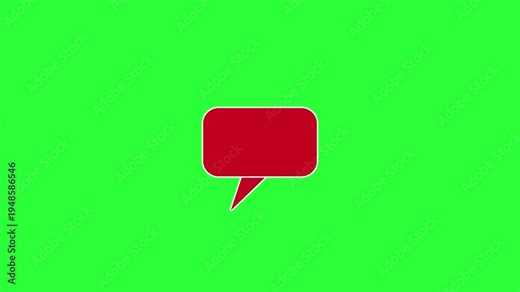 Animated message with message icon animation in transparent background,Notification alert animation icon in 4K animation with alpha channel.