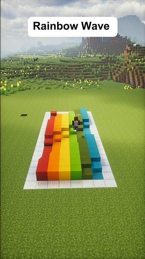 Minecraft Rainbow Waves 🌈 #minecraft