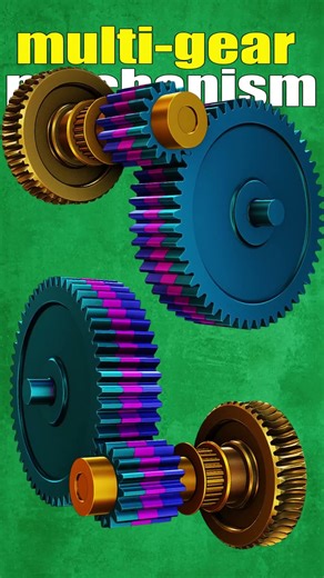 Engineers Will LOVE This Gear Mechanism #shorts #shortvideo #science #engineering #shortsfeed