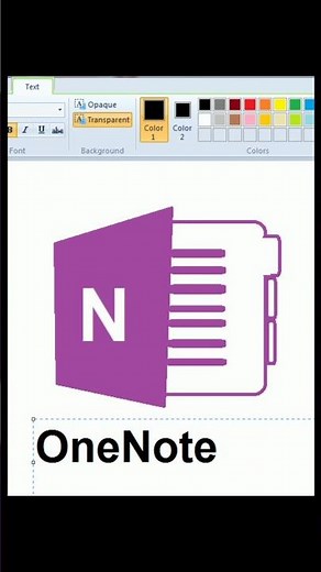 How To Draw Ms.OneNote Logo in Ms.Paint🥺👍🥺 #shorts #Mspaint #onenote #rohitmonitorboy