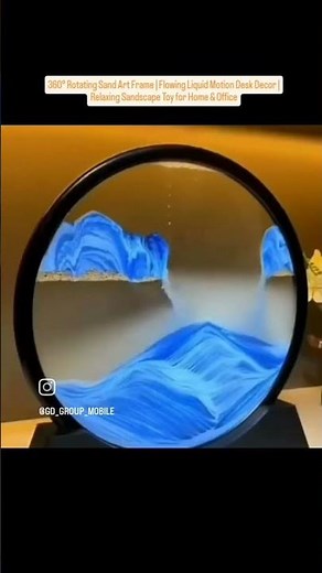 Moving Sand Art Picture in Motion Round Glass 3D Deep Sea Sandscape Display Flowing Sand Frame:-290