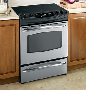GE Profile™ 30" Slide-In Electric Range|^|JS900SKSS