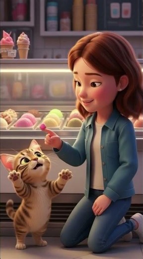 A Kitten’s First Ice Cream… Brain Freeze 😳