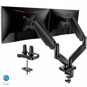 LIFERECORD Dual Monitor Stand for 13-32 Inch Screens, Gas Spring Monitor Arm with Adjustable Height, Tilt, Swivel, VESA Mount for Home Office Desk - Walmart.com
