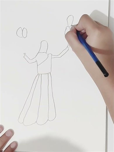 How to draw a GIRLWITH BALOON #drawing #artiest #easy #stepbystep #sketch #girl #balloon @Ibsam Arts