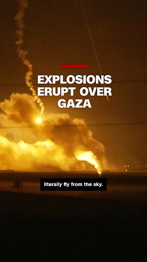CNN International Diplomatic Editor Nic Robertson in Sderot, Israel, saw flares raining down on Gaza for more than 30 minutes illuminating the night sky. The bombardment was more intense than previously seen in the weeks following the October 7th Hamas attacks. #Israel #Gaza #News #CNN