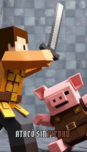 Cómo un PIGLIN se convirtió en MONSTRUO #minecraft #transformation #shorts