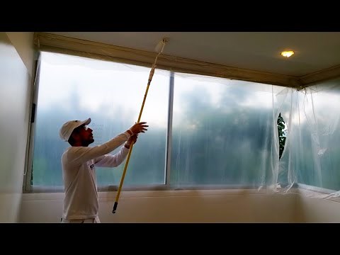 How to paint ceilings like a PRO! Without stains, scratches, or splatters! It's easier and faster!